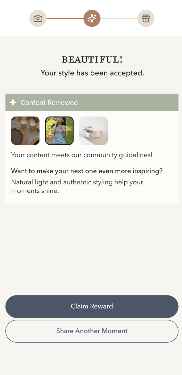 Anthropologie UGC flow — AI Approved