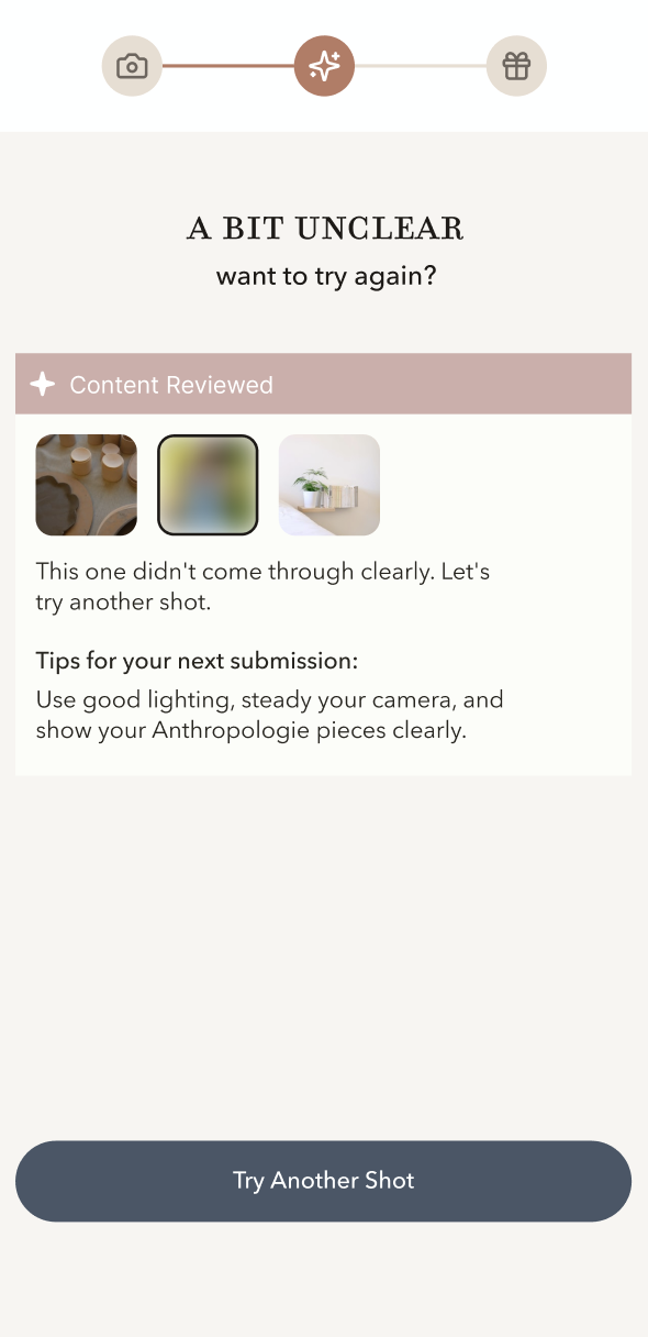Anthropologie UGC flow — AI Feedback